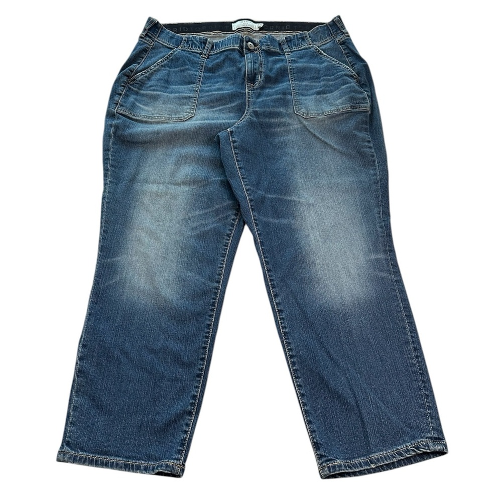 Torrid Cropped Denim Blue Jeans First at Fit Women’s Size 18R